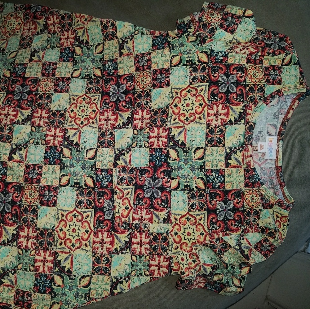 Patchwork lularoe carly dress